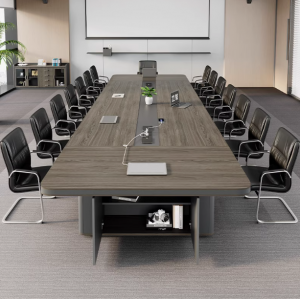 新款办公会议桌长桌现代简约会议室桌椅组合长条桌洽谈员工培训桌